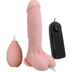 Ejakuloiva dildo vibraattorilla